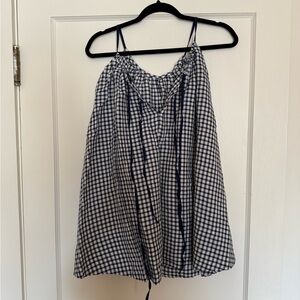 J. Crew Blue and White Checkered Sleeveless Dress NWOT